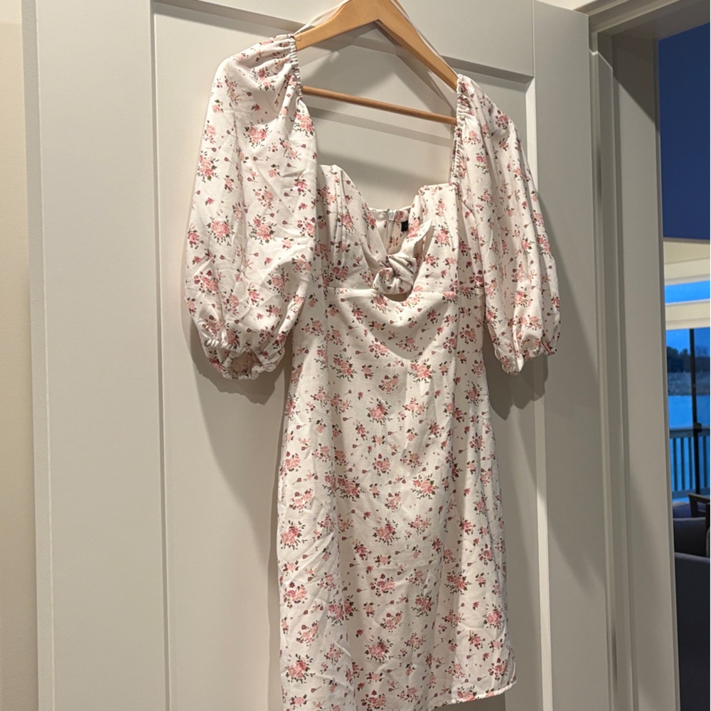 Cotton Candy Floral White and Pink Dress